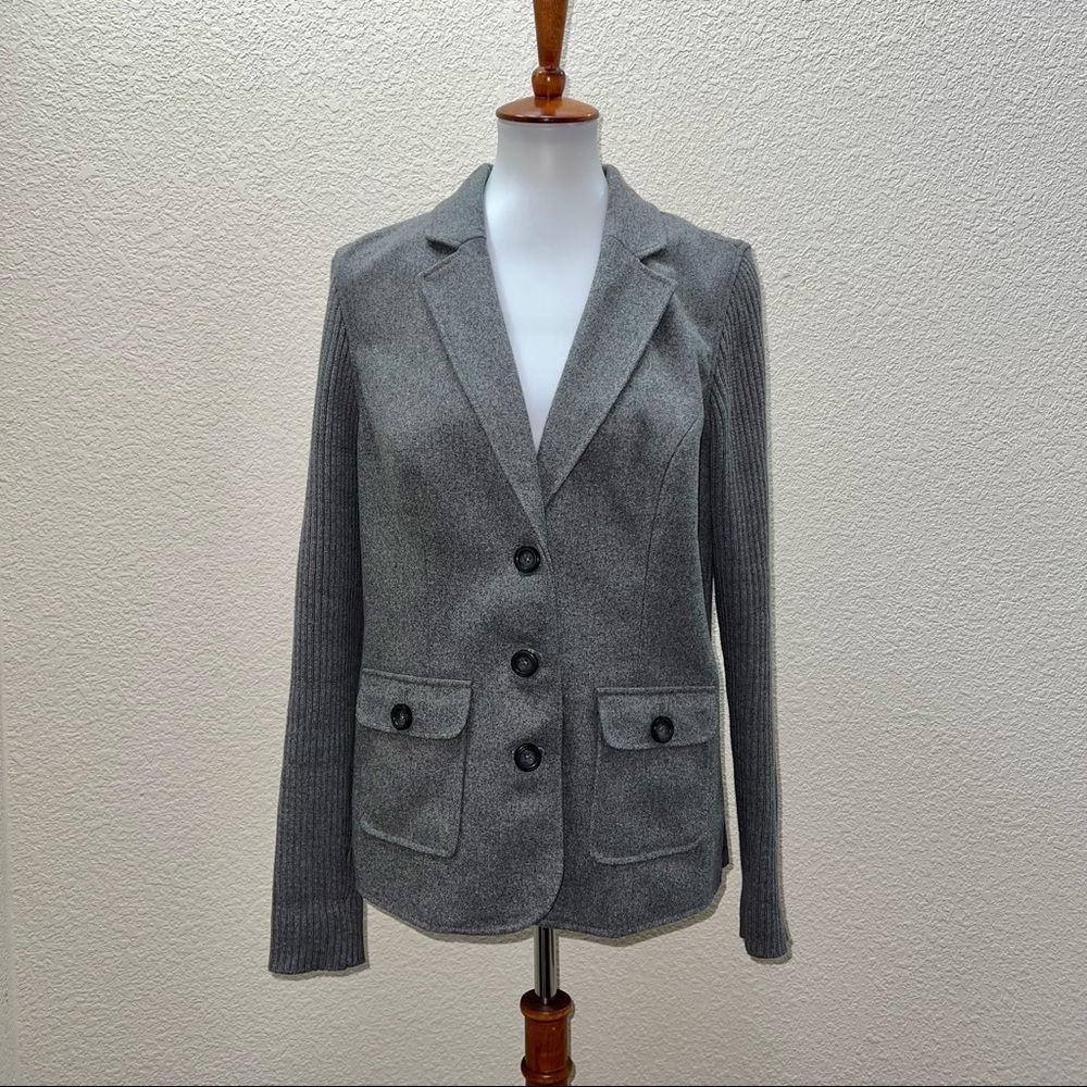 CAbi Wool Blazer Jacket Gray Size Large